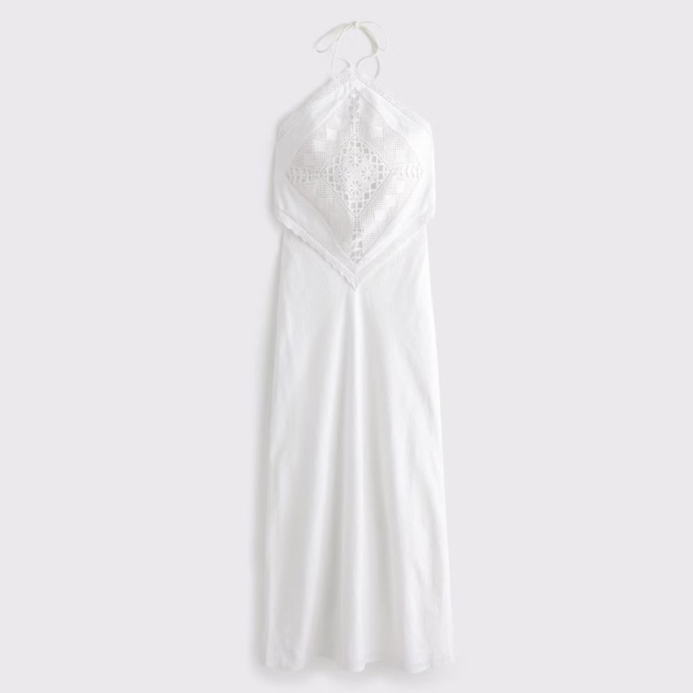 Abercrombie & Fitch White Halter Bridal Gown
